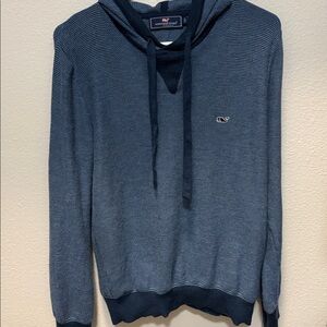 Vineyard Vines Mens Navy Blue Wool Hoodie Sweater Small